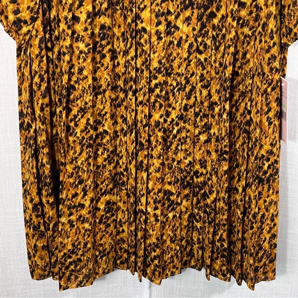 Nanette Lenpore Pleated Goldilocks‎ Print Long Sleeve Shift Dress Size 4 - Picture 3 of 11